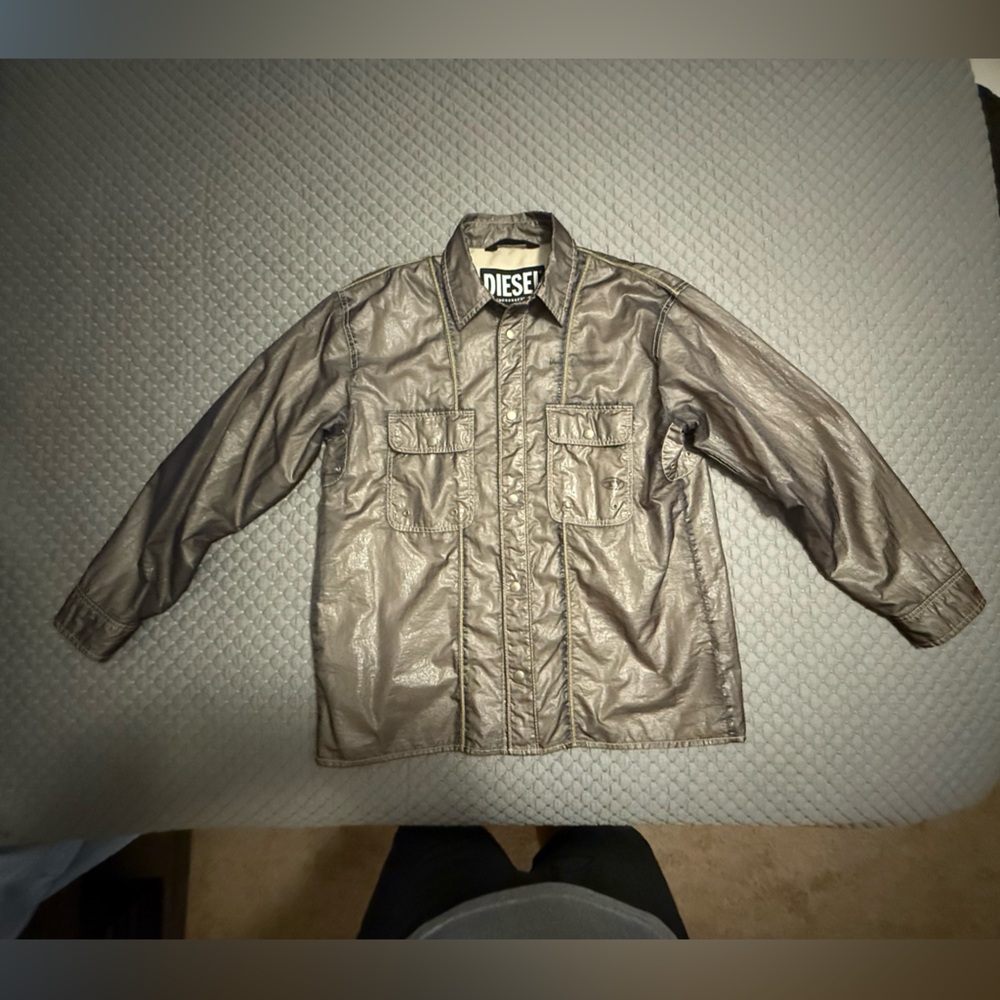Diesel Shimmering Silver/Green lightweight Jacket men’s XL